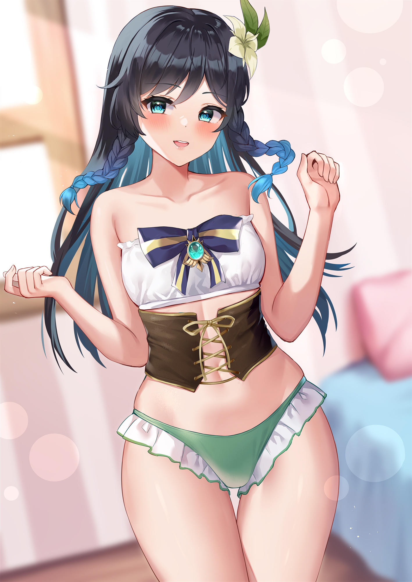 Venty has somehow changed - Anime, Anime art, Games, Genshin impact, Venti, Rule 63, Longpost, , NSFW