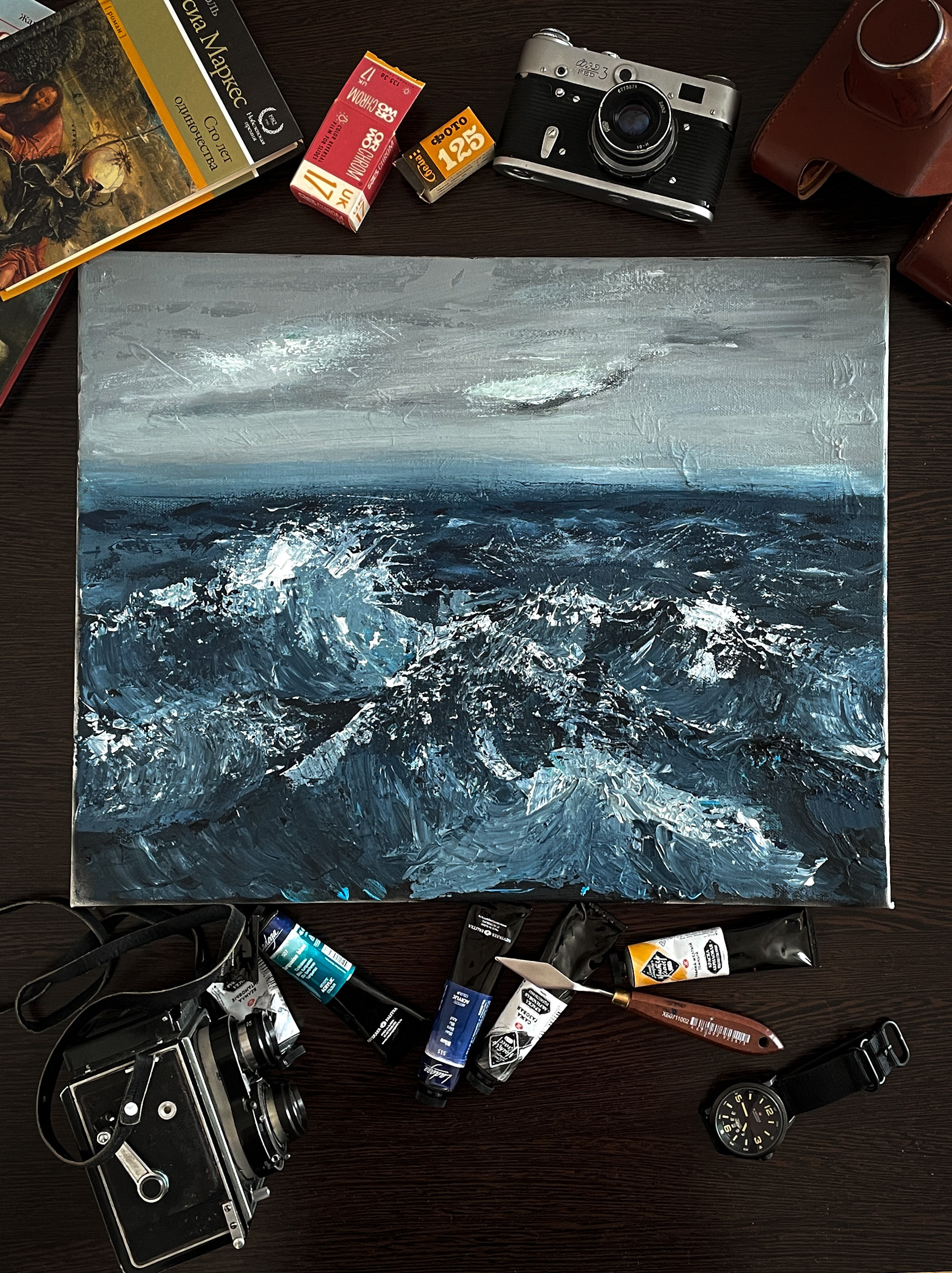 Acrylic Acrylic Subframes - My, Acrylic, Ocean, The mountains, Longpost, 