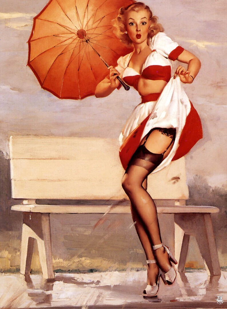 American Dream... - A selection, Artist, Pin up, USA, 1950, Art, Women, Aesthetics, Painting, Retro, Longpost, 