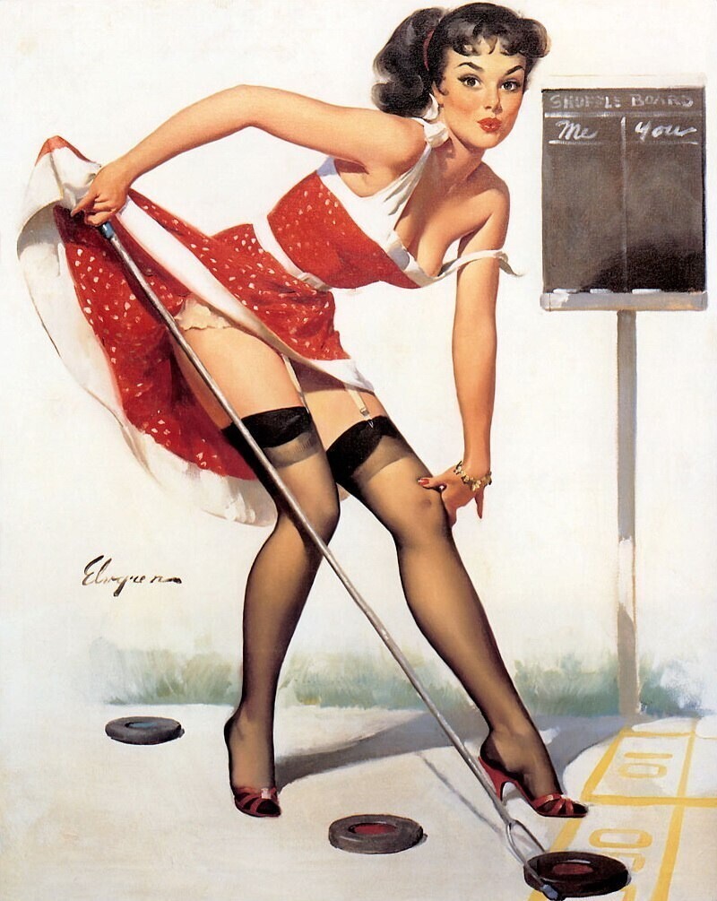 American Dream... - A selection, Artist, Pin up, USA, 1950, Art, Women, Aesthetics, Painting, Retro, Longpost, 