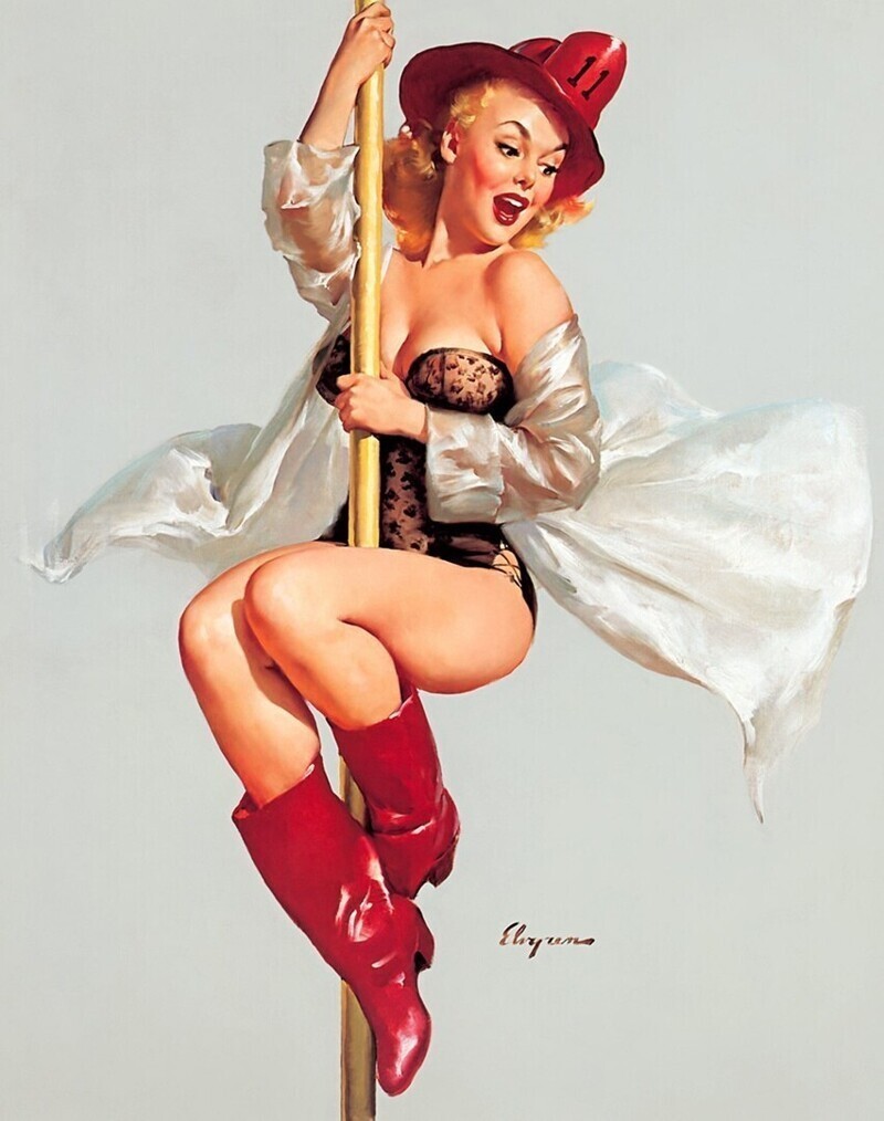 American Dream... - A selection, Artist, Pin up, USA, 1950, Art, Women, Aesthetics, Painting, Retro, Longpost, 