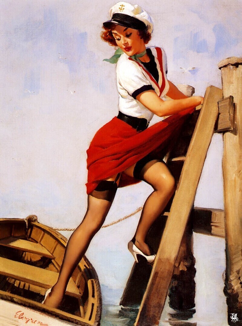 American Dream... - A selection, Artist, Pin up, USA, 1950, Art, Women, Aesthetics, Painting, Retro, Longpost, 