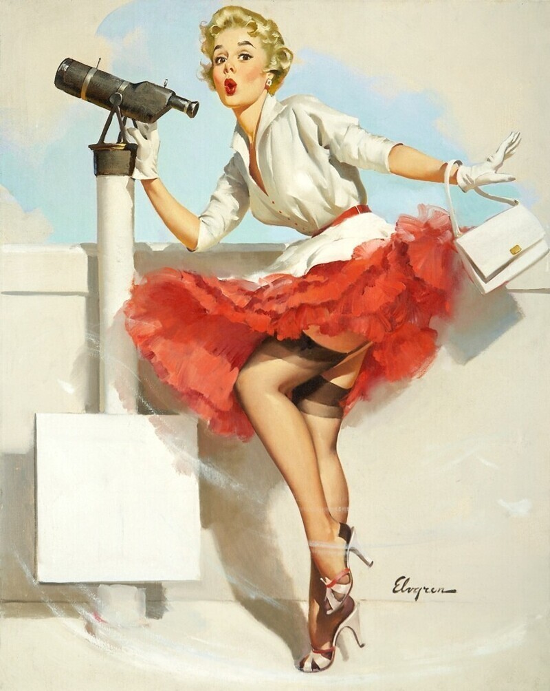 American Dream... - A selection, Artist, Pin up, USA, 1950, Art, Women, Aesthetics, Painting, Retro, Longpost, 