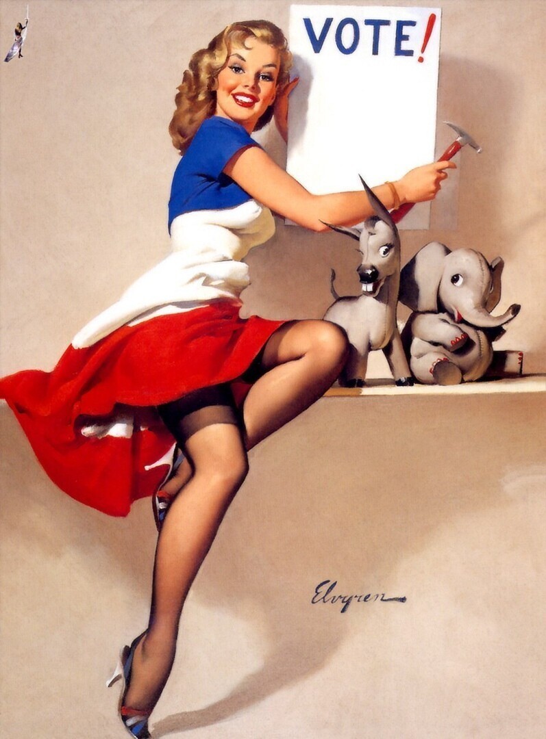 American Dream... - A selection, Artist, Pin up, USA, 1950, Art, Women, Aesthetics, Painting, Retro, Longpost, 