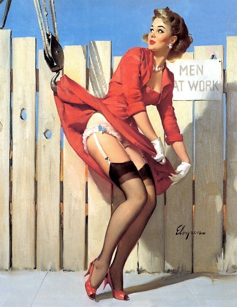 American Dream... - A selection, Artist, Pin up, USA, 1950, Art, Women, Aesthetics, Painting, Retro, Longpost, 