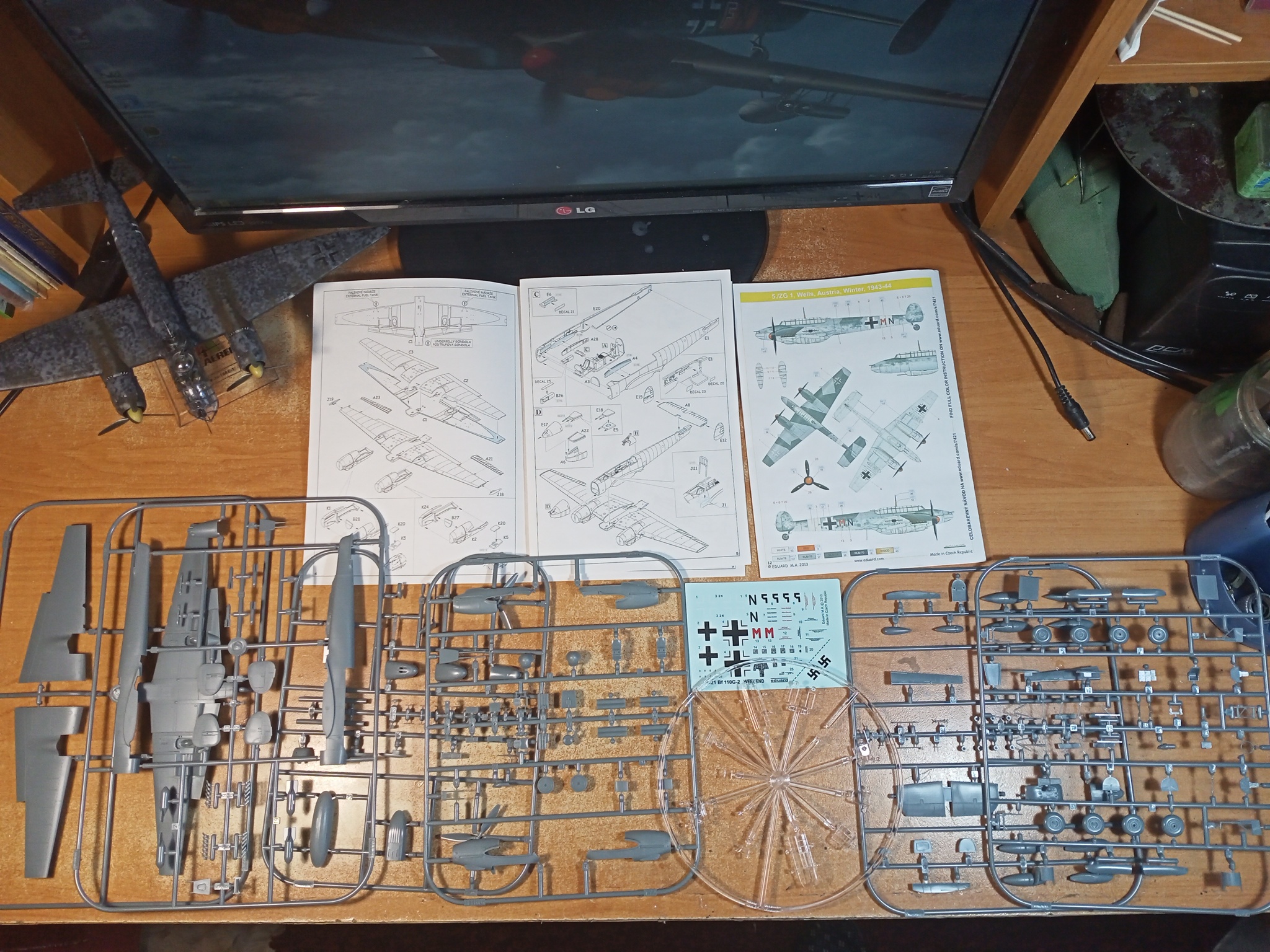 Messerschmitt Bf.110G-2 (1/72 Eduard). Build Notes - Longpost, Messerschmitt, Fighter, Overview, Airbrushing, Assembly, Prefabricated model, Luftwaffe, Germany, Airplane, The Second World War, Aviation, Needlework, Needlework with process, With your own hands, Painting miniatures, Miniature, Hobby, Scale model, Modeling, Stand modeling, My