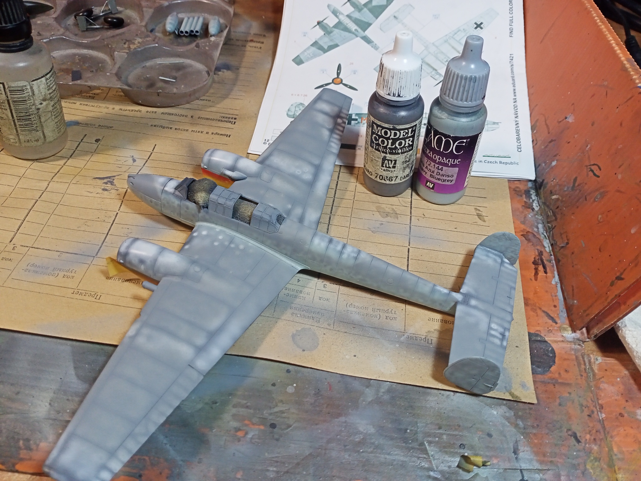 Messerschmitt Bf.110G-2 (1/72 Eduard). Build Notes - Longpost, Messerschmitt, Fighter, Overview, Airbrushing, Assembly, Prefabricated model, Luftwaffe, Germany, Airplane, The Second World War, Aviation, Needlework, Needlework with process, With your own hands, Painting miniatures, Miniature, Hobby, Scale model, Modeling, Stand modeling, My