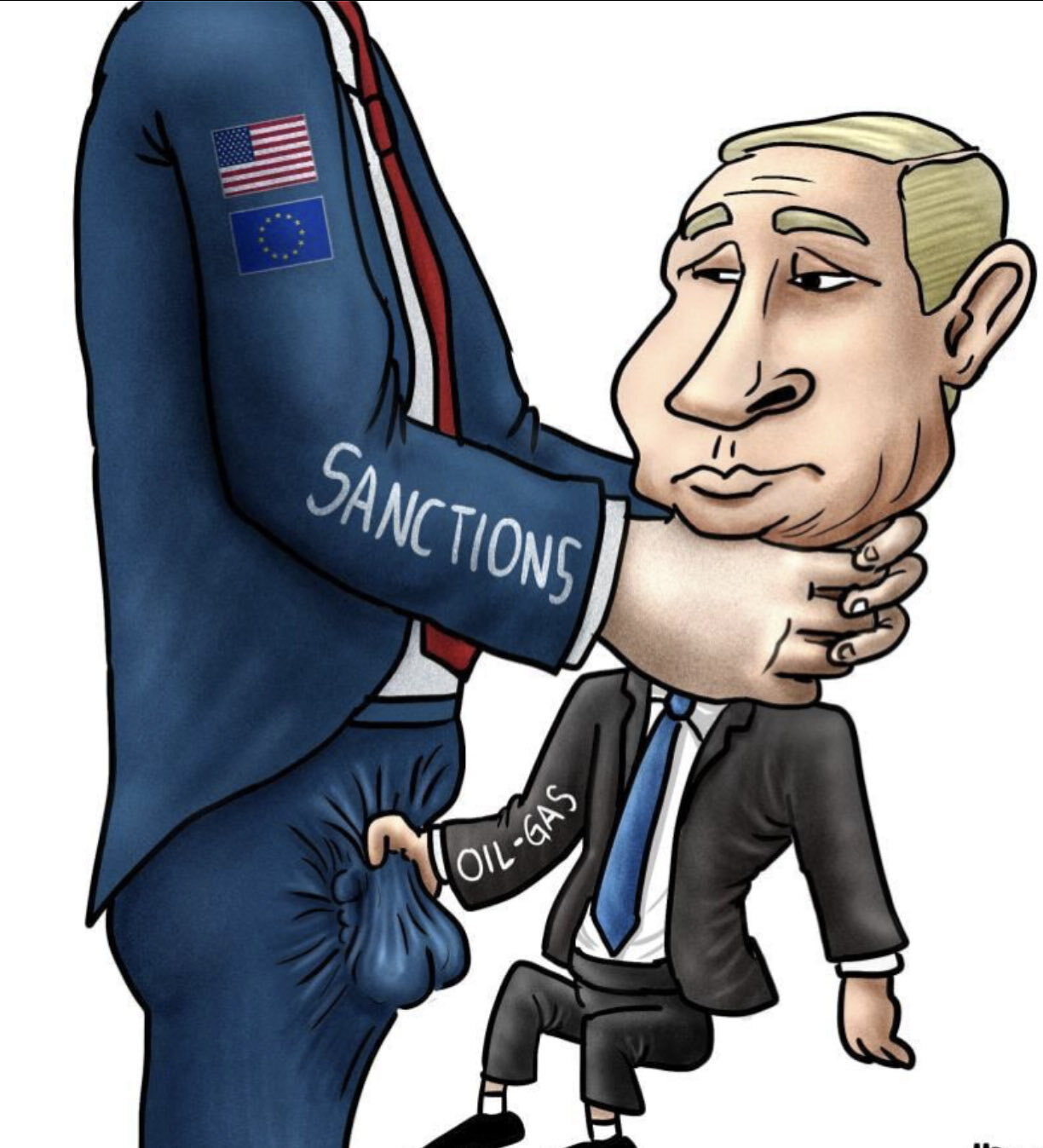 On the expanses of the Western Internet and this can be found ) - Caricature, Vladimir Putin, Sanctions, Politics, 