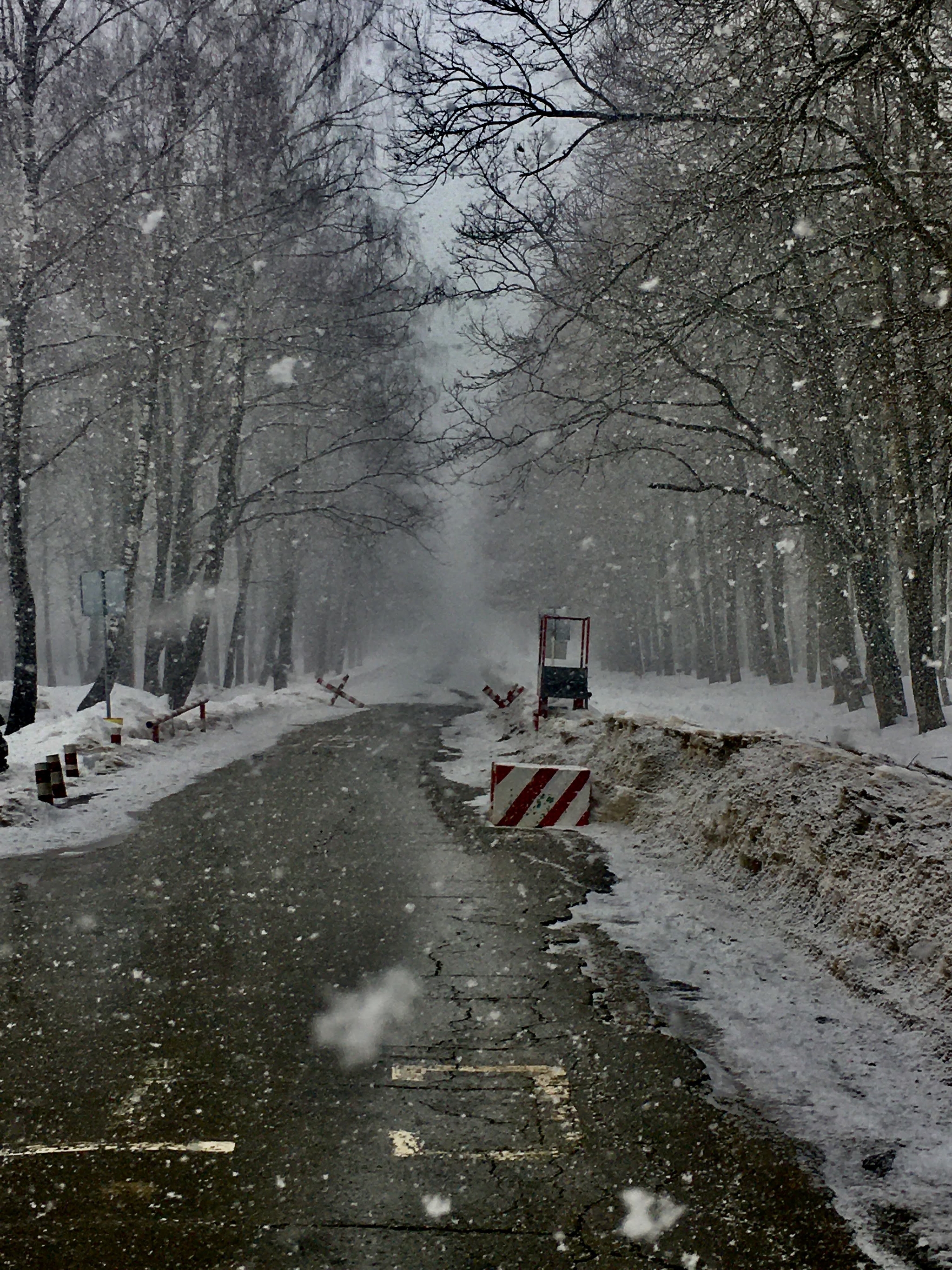 8 March, Tula region - My, Mobile photography, Nature, Checkpoint, Snow