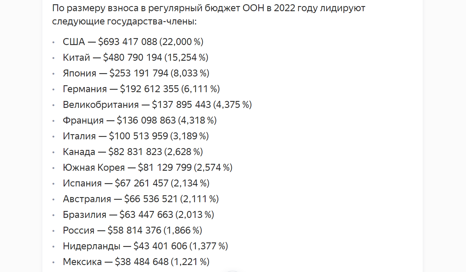 Where's the money? Zin? - Politics, UN Security Council, Costs