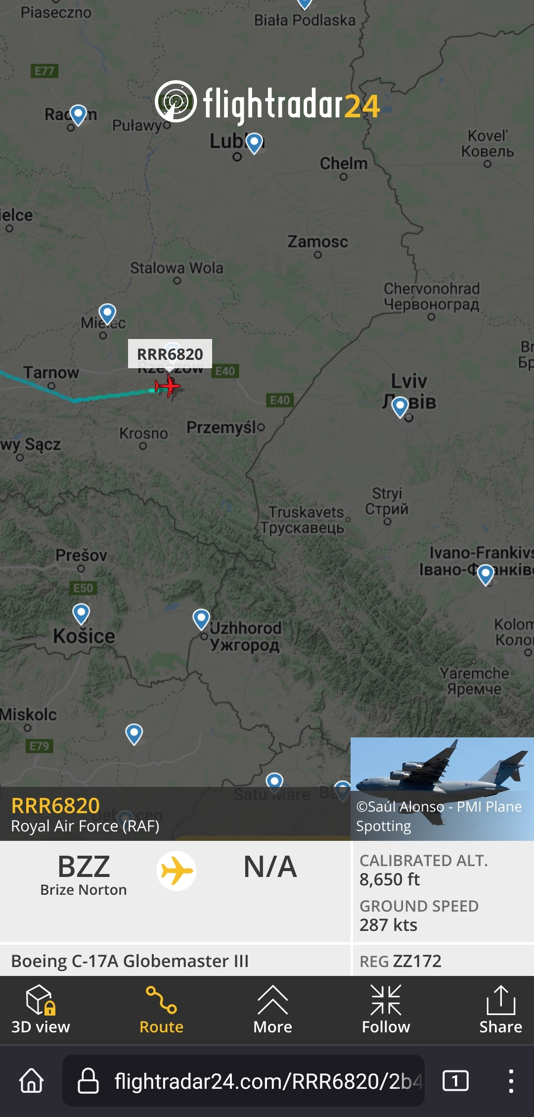 No fawn at all... - Flightradar24, Ukraine and the EU, Supplies