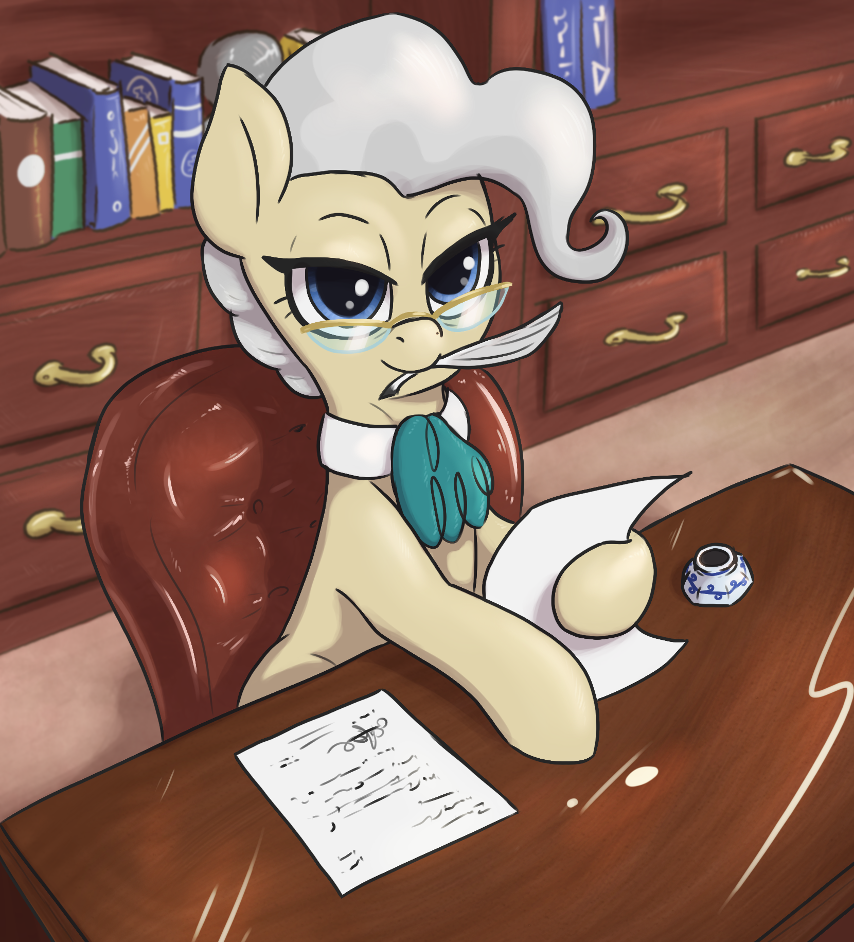 Мэр, в своём роде, временная принцесса бюрократии - My Little Pony, Mayor Mare, T72b (художник)