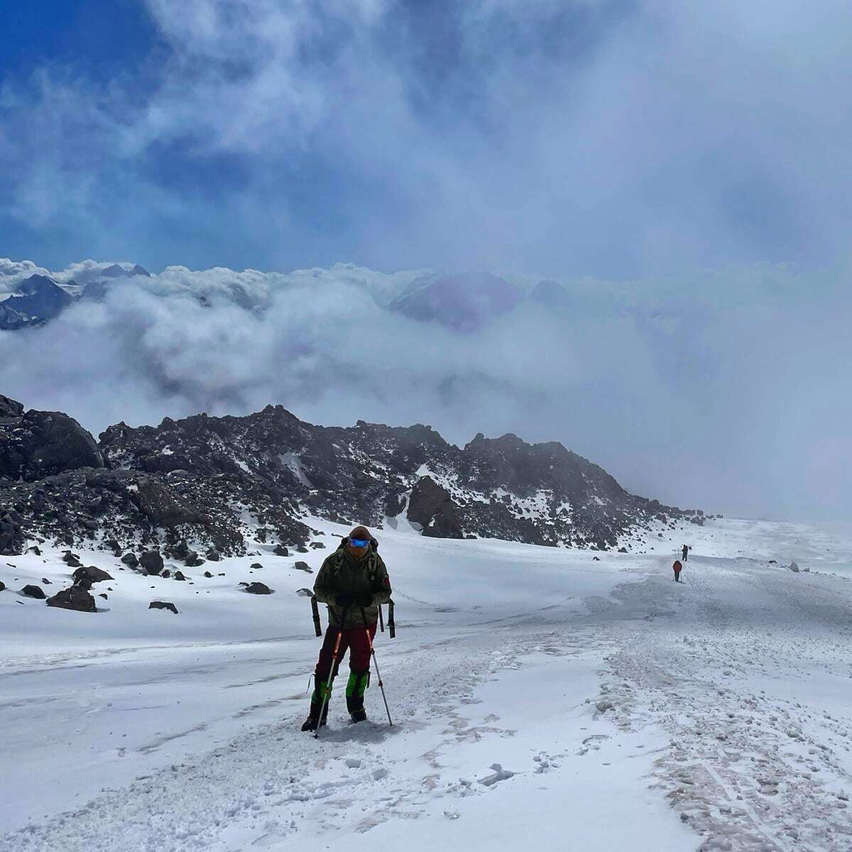 This is me on Elbrus - My, Guys will understand, The mountains, Hobby, Elbrus, Nature, Russia, The main thing is not to give up