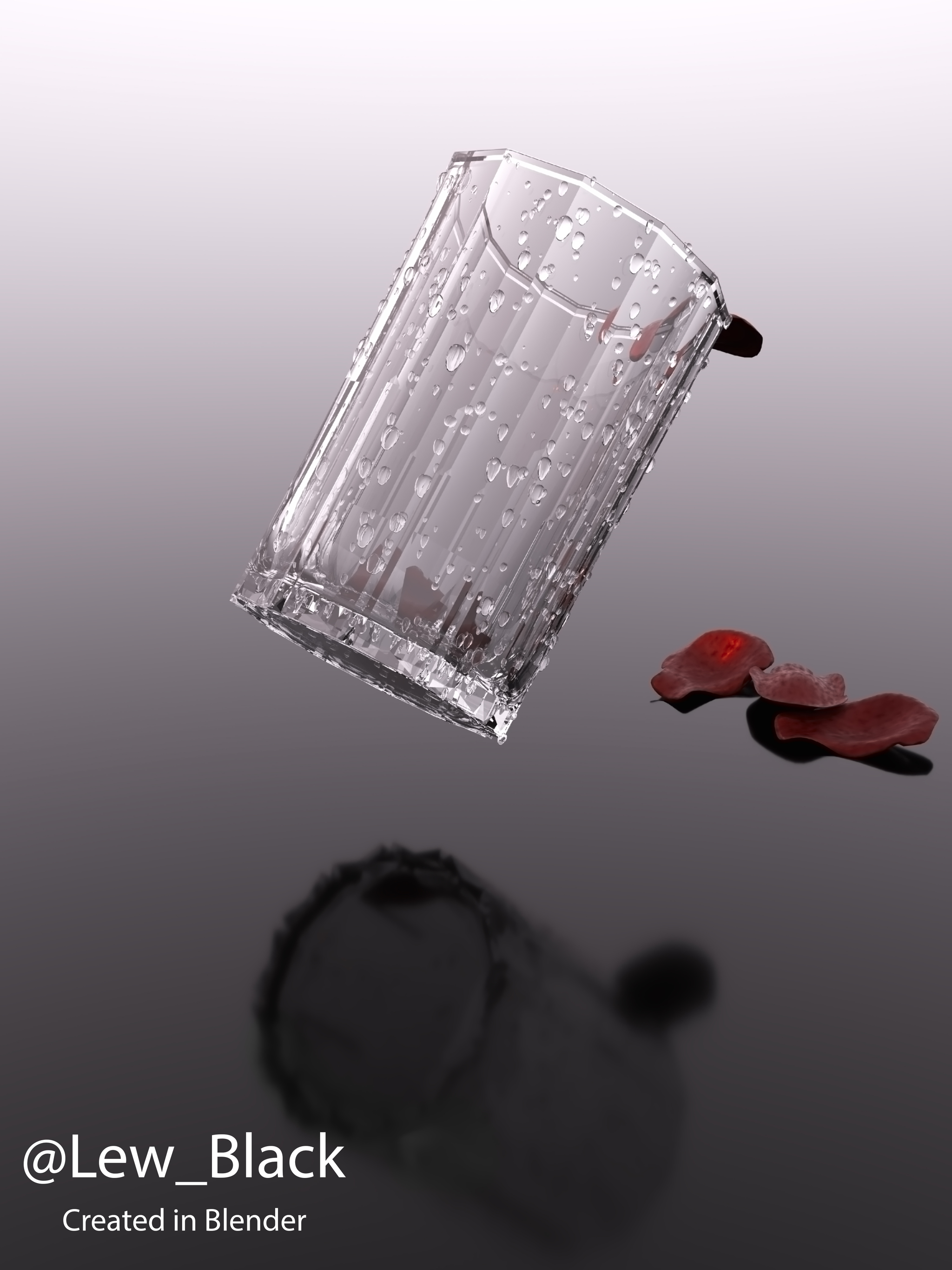 It's just a glass, scroll further ;) - My, Blender, 3D, 3D modeling, Computer graphics, Cup