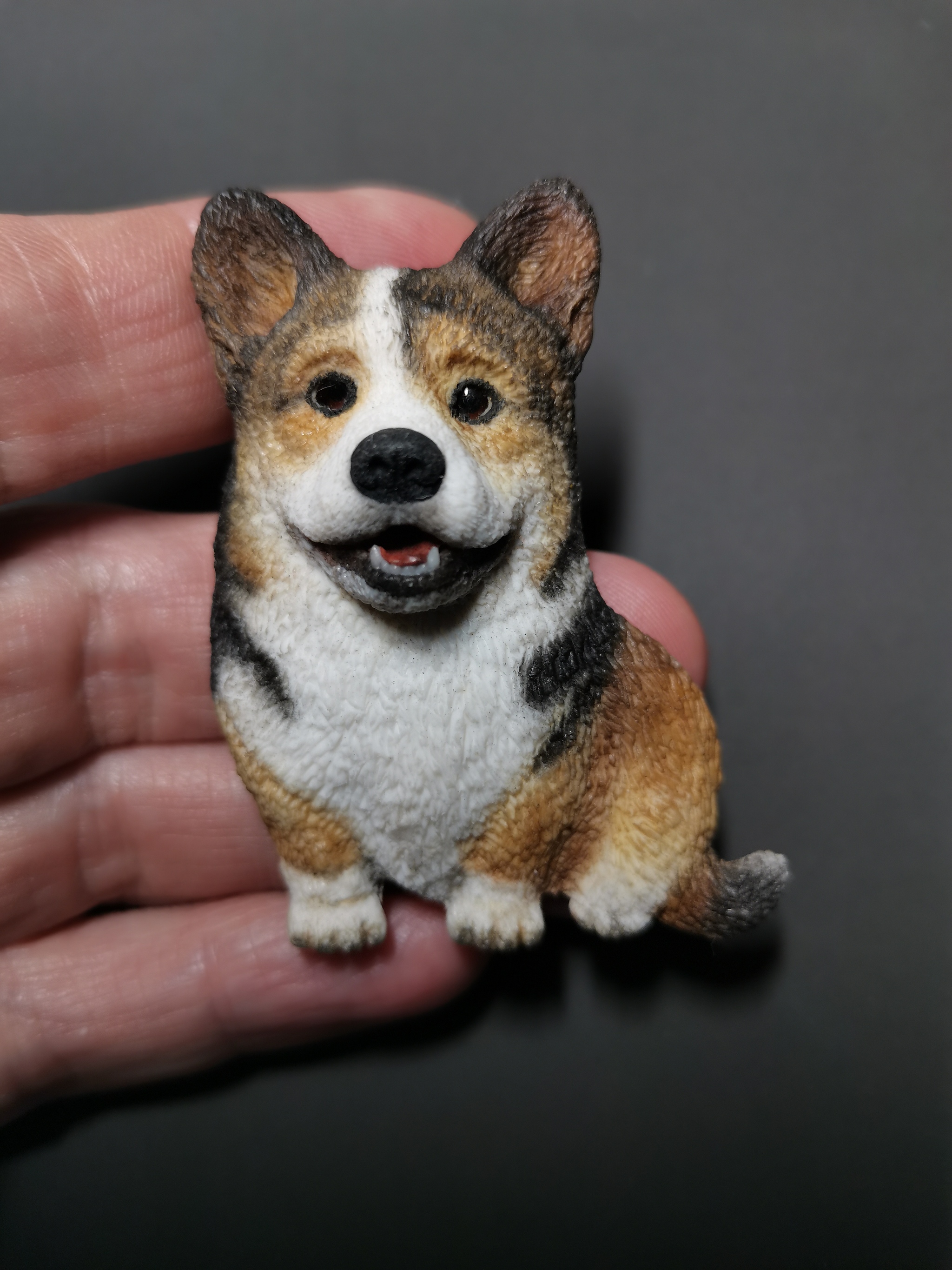 Corgi Brooch - My, Polymer clay, Лепка, Brooch, Needlework without process, Corgi, Dog, Longpost