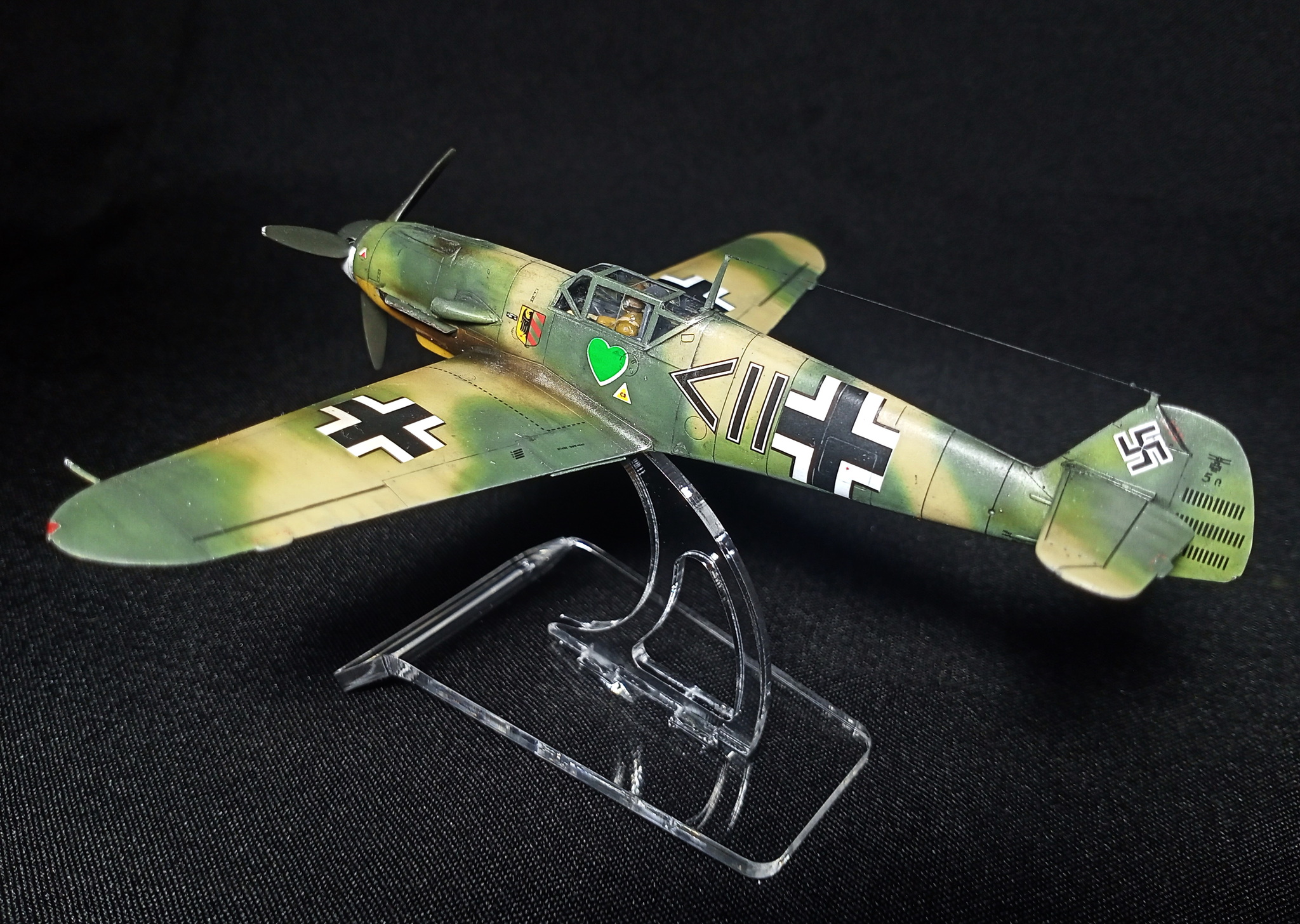 The Elusive Frederick. Messerschmitt Bf.109F-2 Friedrich Hans Philipp - My, Modeling, Stand modeling, Prefabricated model, Aircraft modeling, Hobby, Miniature, With your own hands, Needlework without process, Aviation, Story, Airplane, The Second World War, Scale model, Collection, Collecting, Germany, Luftwaffe, Fighter, Messerschmitt, Video, Longpost