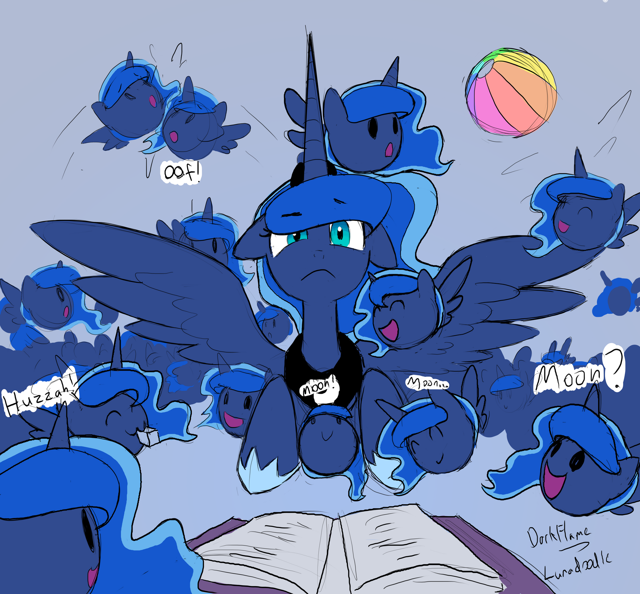 What are you? - My little pony, PonyArt, Princess luna, Darkflame75