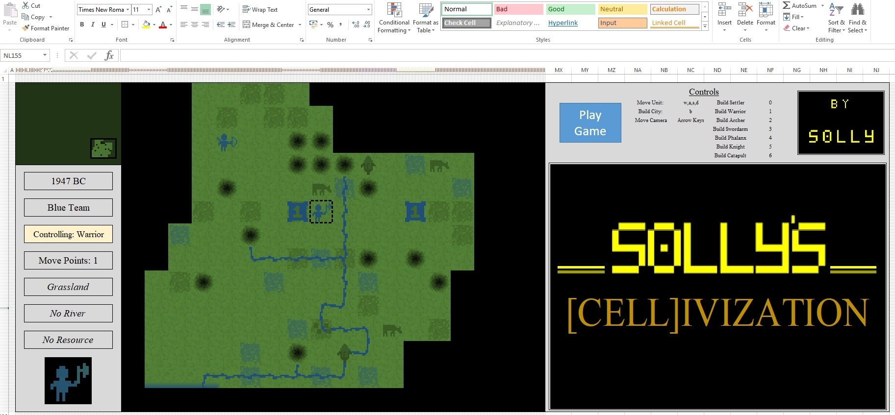 Поклонник «Цивилизации» Сида Мейера воссоздал игру в MS Excel - Civilization, Sid Meiers, Microsoft Excel, Gamejam, Видео, YouTube, 