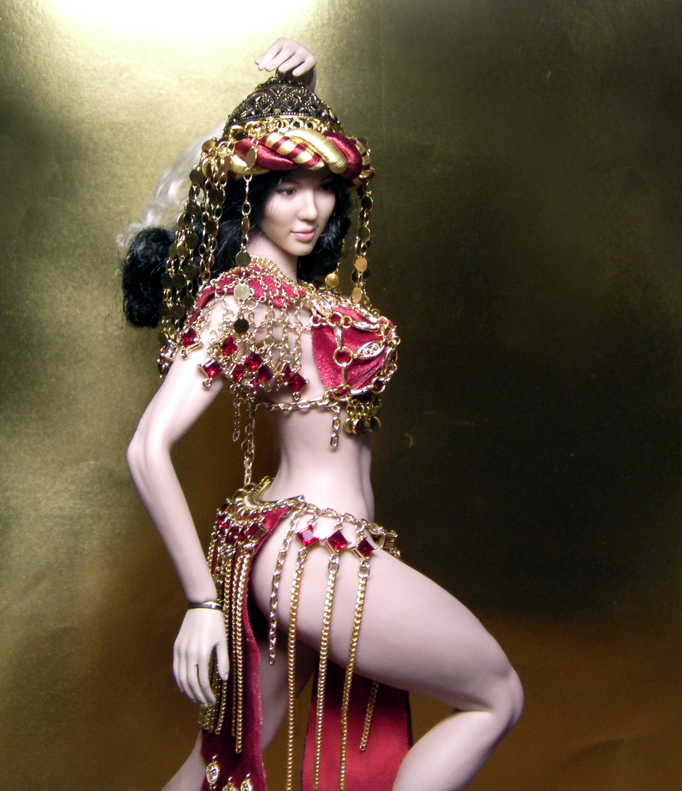 Continuation of the post Harem of the Sultan in Miniature - My, Body, belly dance, Historical costume, Gladiator, Nudity, Topless, Hurrem Sultan, Decoration, Armor, Jointed doll, Phicen, Dollhouse, Reply to post, Longpost, Video, Youtube