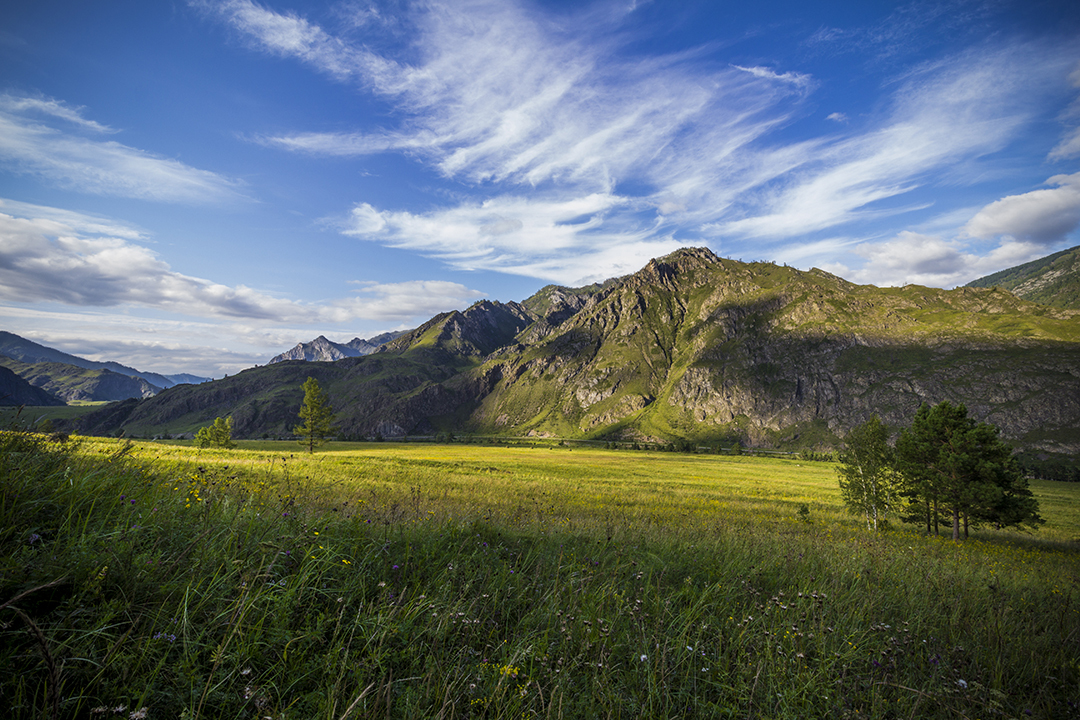 Serenity - My, Altai Republic, Nature, beauty, Landscape, beauty of nature, The mountains, Sky, Clouds, Grass, Greenery, 