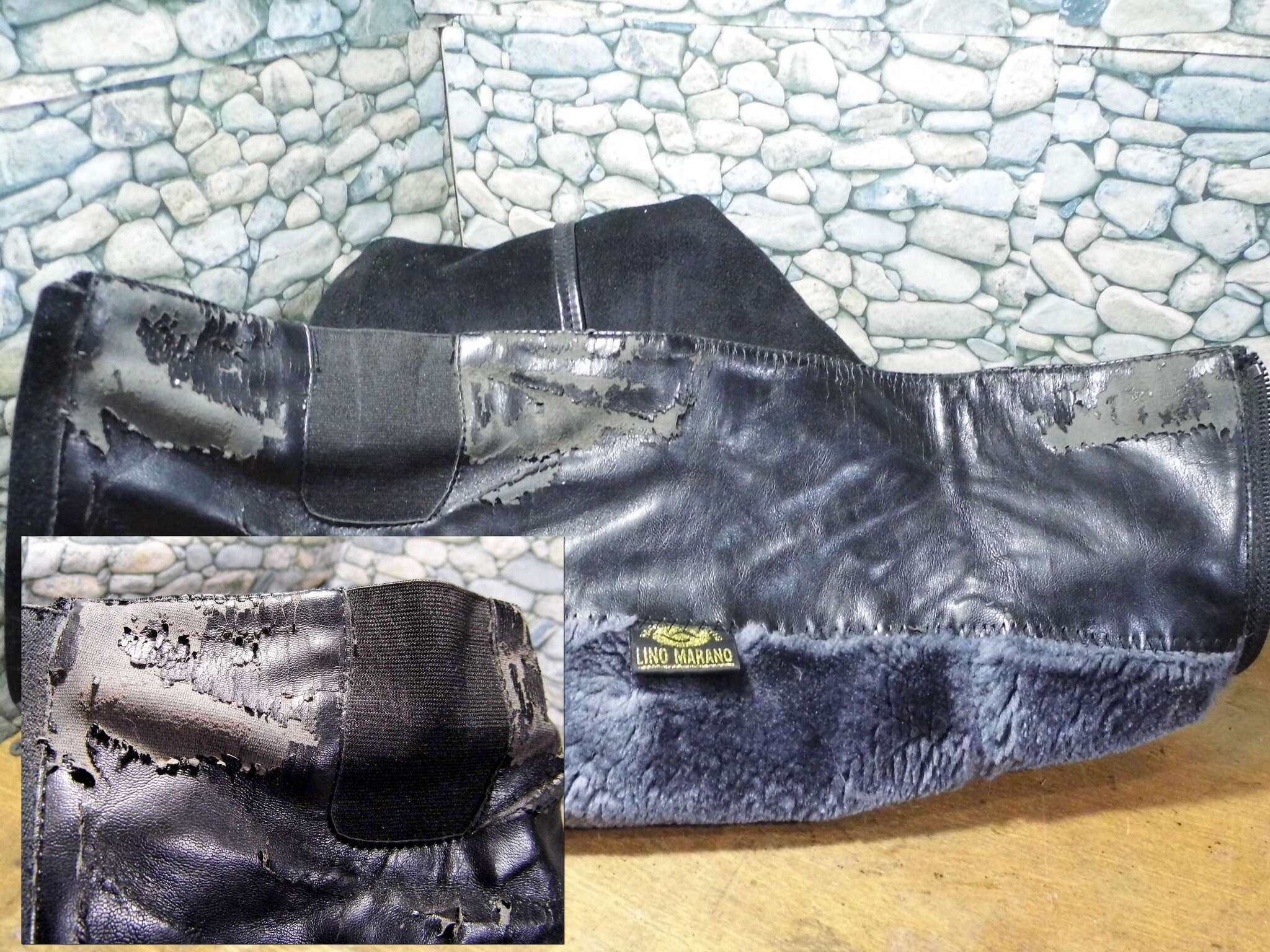 Замена подкладки в сапогах | Пикабу