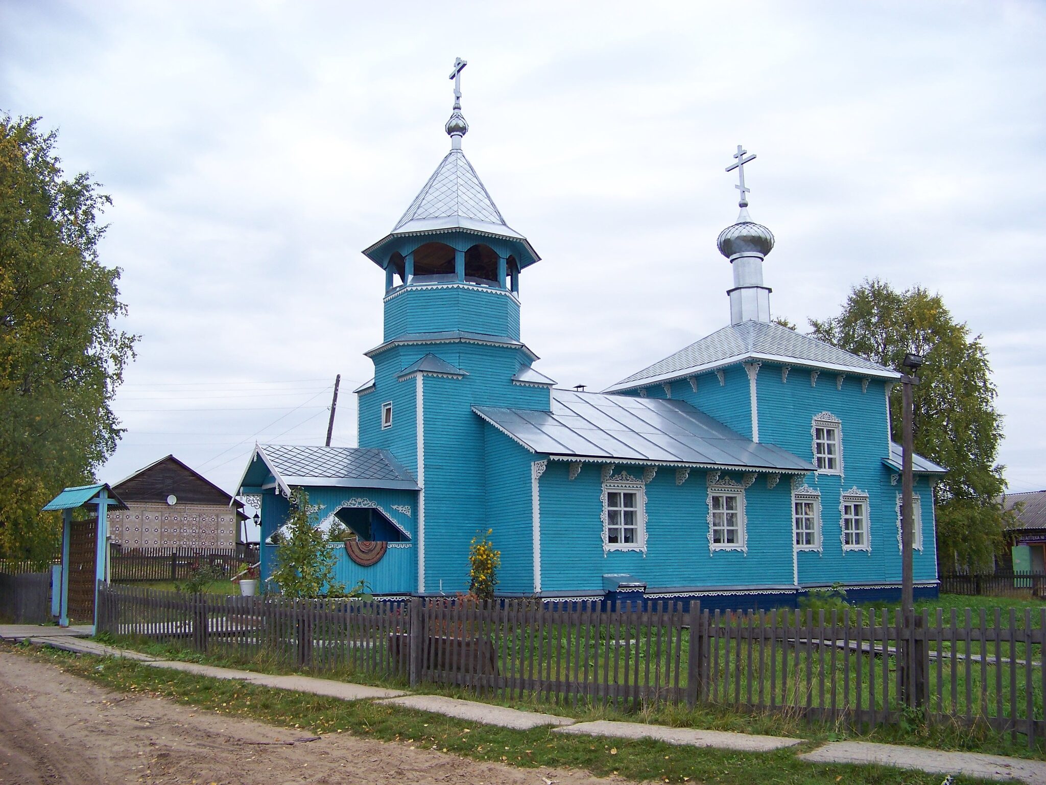 Rochegda Village - My, Bridge, River, Crossing, The photo, Russia, Arkhangelsk region, Church, Ferry, Travels, Longpost, 