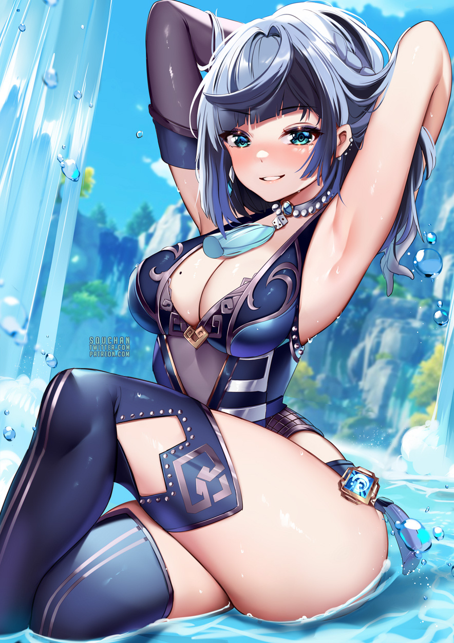 Yelan - Genshin impact, Yelan (Genshin Impact), Art, Girls, Games, Anime, Anime art, SquChan, 