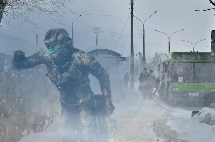 Minsk. April 2. It was the second month of spring - Minsk, Republic of Belarus, Snow, Blizzard, Dead space, 