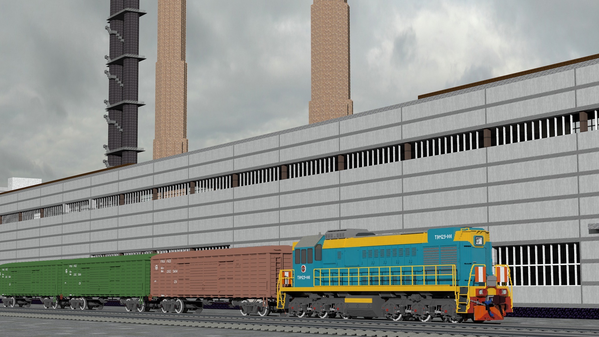 Quadratish. Practical. Gut - My, Architecture, Russia, Town, RSFSR, Minecraft, Computer games, Industry, Moscow, Factory, Electronics, Building, Locomotive, Railway, Industrial zone, Longpost, 