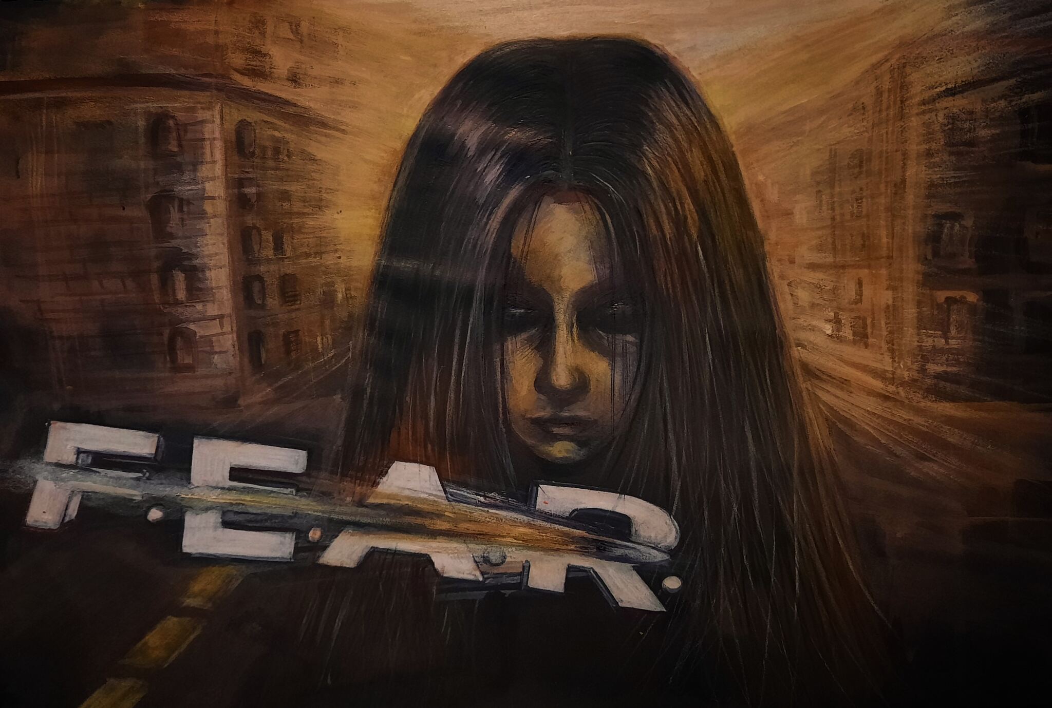 F.E.A.R - Моё, Alma Wade, Fear 2, Fear, Арт, Рисунок, Компьютерные игры, 