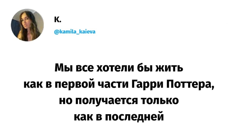 Мечты - Скриншот, Гарри Поттер, Жизнь, Мечта, Сериалы, Twitter, 