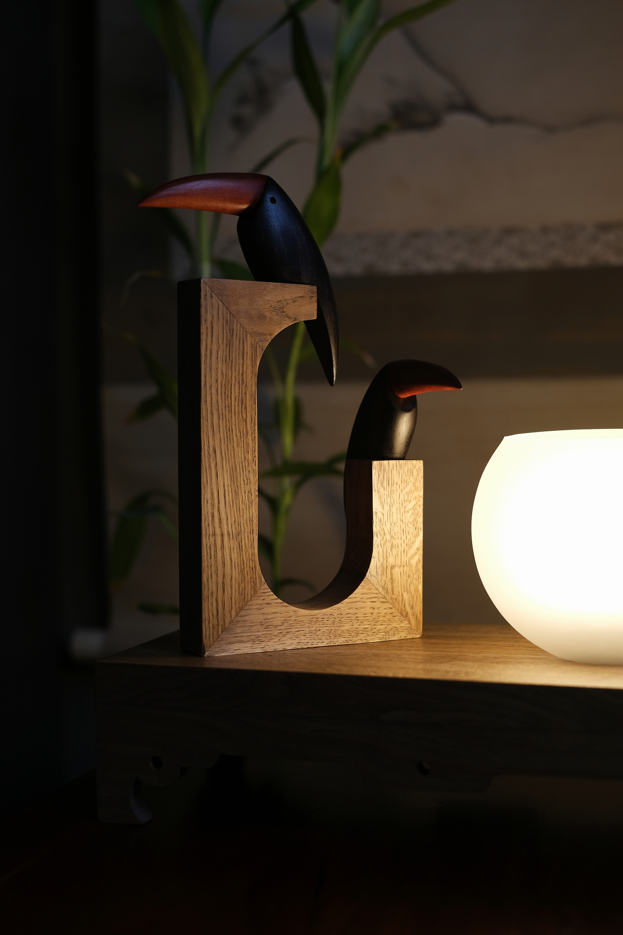 Luminaire Two toucans - My, Wood products, Interior, Lamp, Lighting, Decor, Design, Longpost, Needlework without process, 