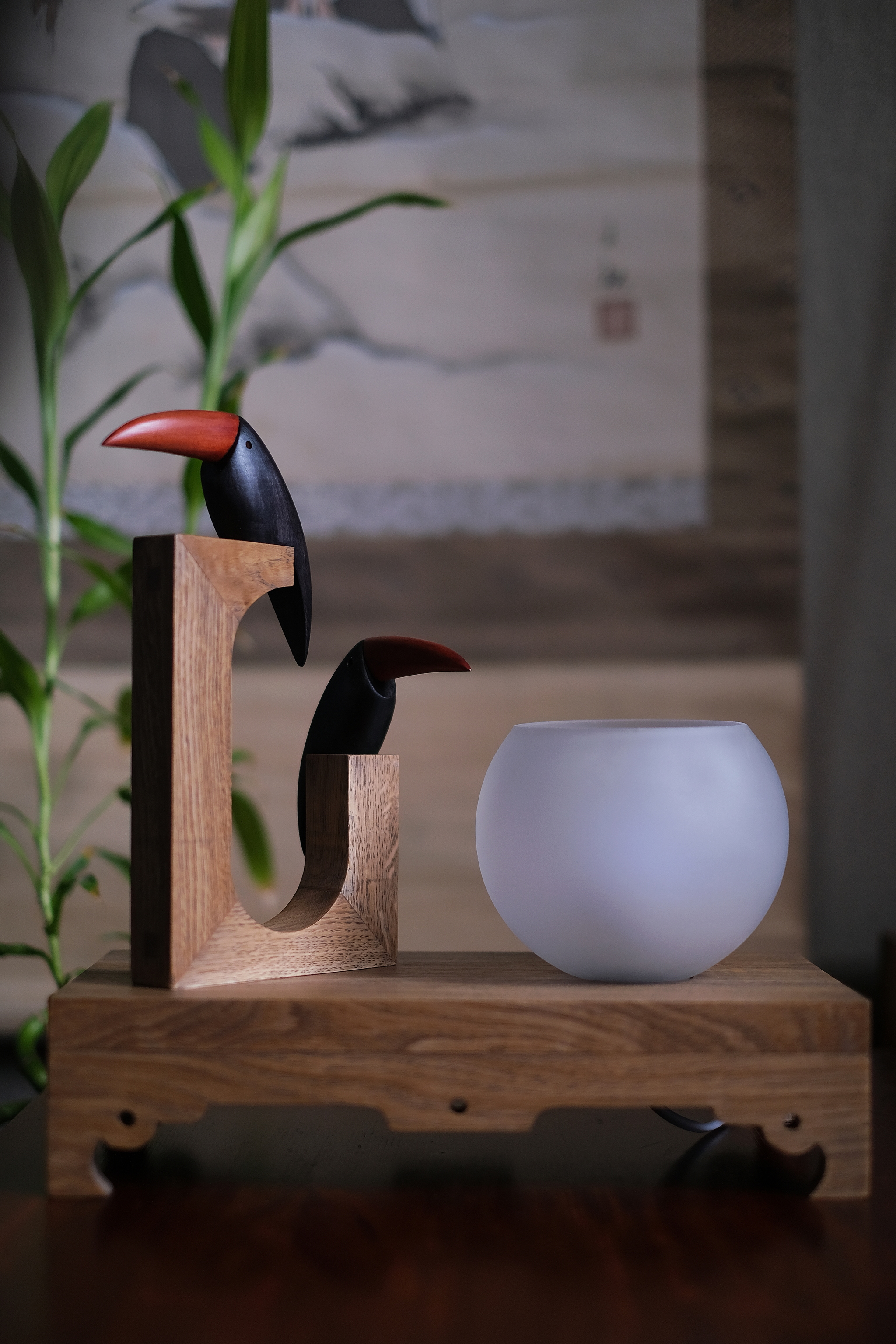 Luminaire Two toucans - My, Wood products, Interior, Lamp, Lighting, Decor, Design, Longpost, Needlework without process, 