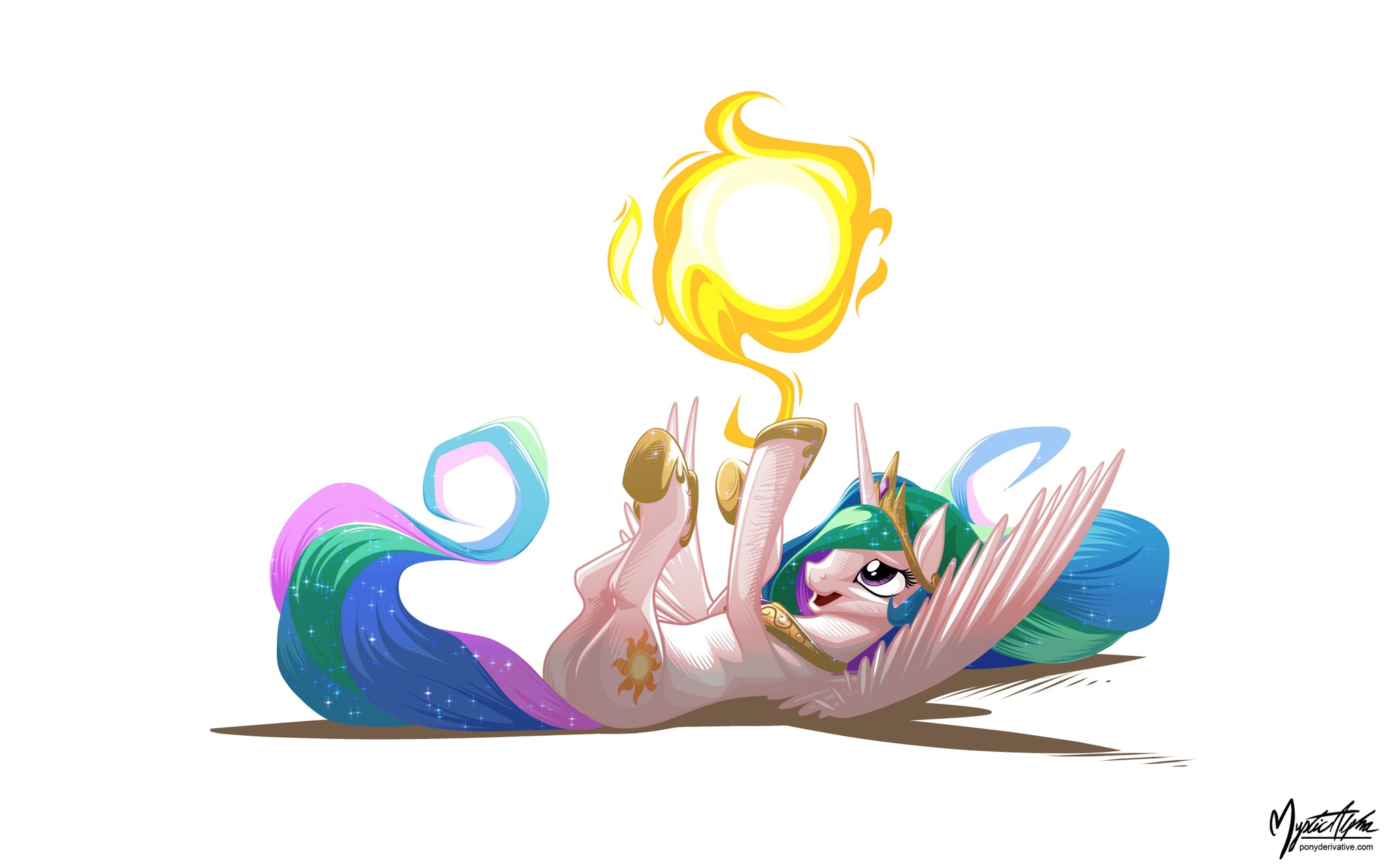 Celestia and the Sun - My little pony, PonyArt, Princess celestia, Mysticalpha, 