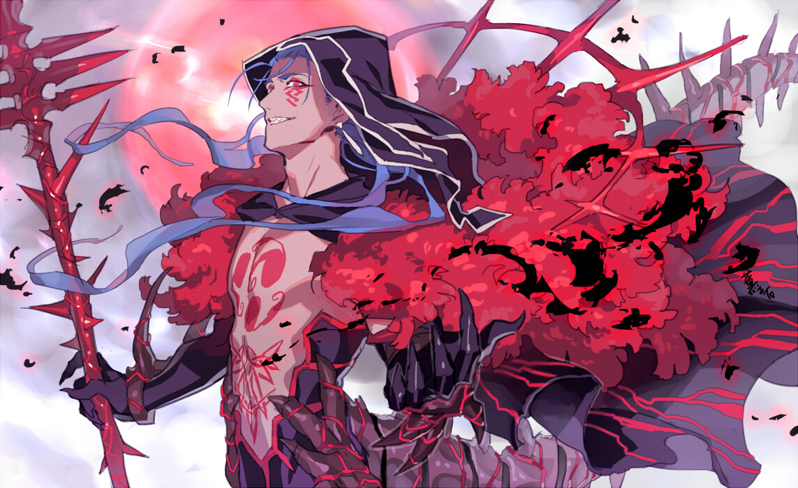 Культер - Аниме, Anime Art, Fate, Fate Grand Order, Cu chulainn Alter, Длиннопост, 