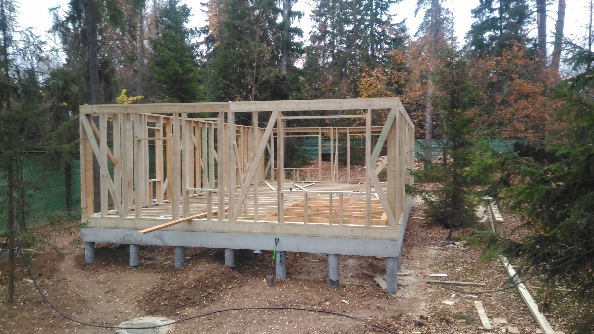 Frame house, one and a half floors - My, Building, Construction, Dacha, Longpost, 