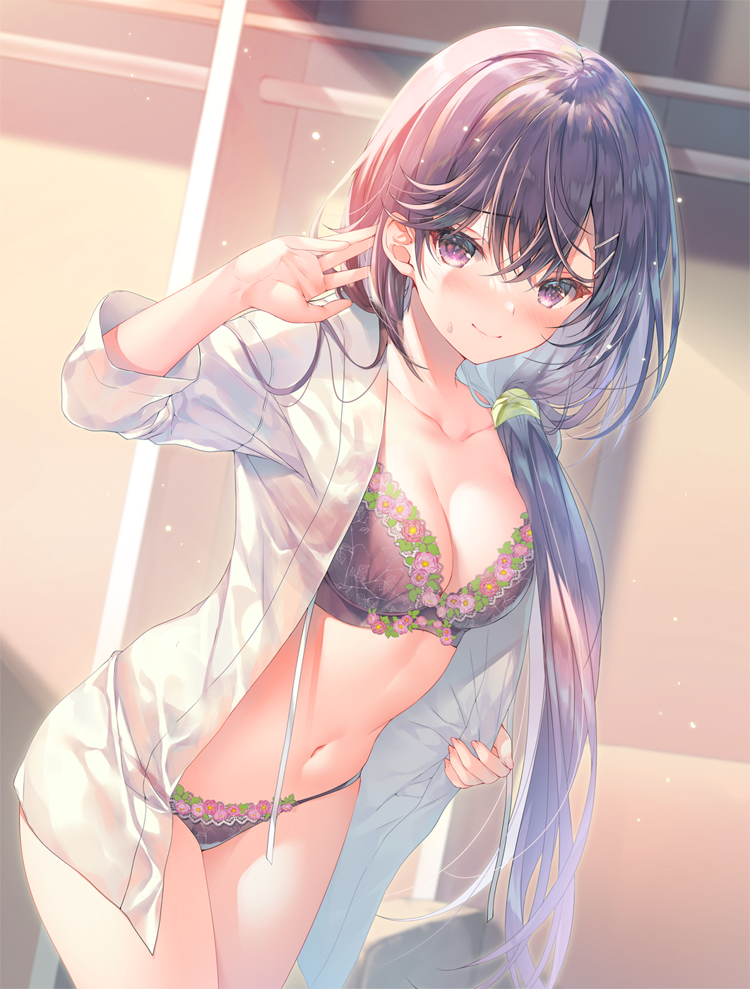 If a girl is wearing beautiful underwear... - NSFW, Anime art, Anime, Art, Girls, Hand-drawn erotica, Pantsu, Underwear, Anime original, Boobs, 