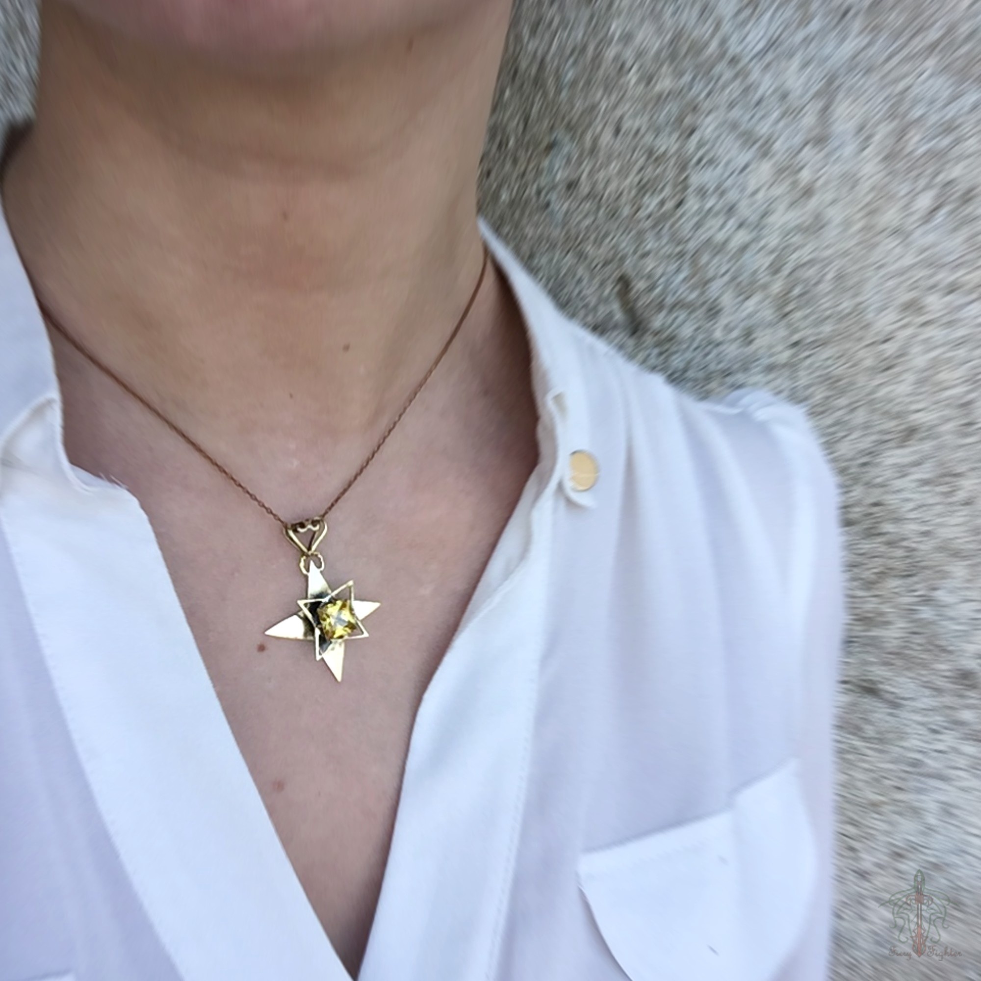 Gold Star pendant - My, Decoration, Needlework without process, With your own hands, beauty, Longpost, 