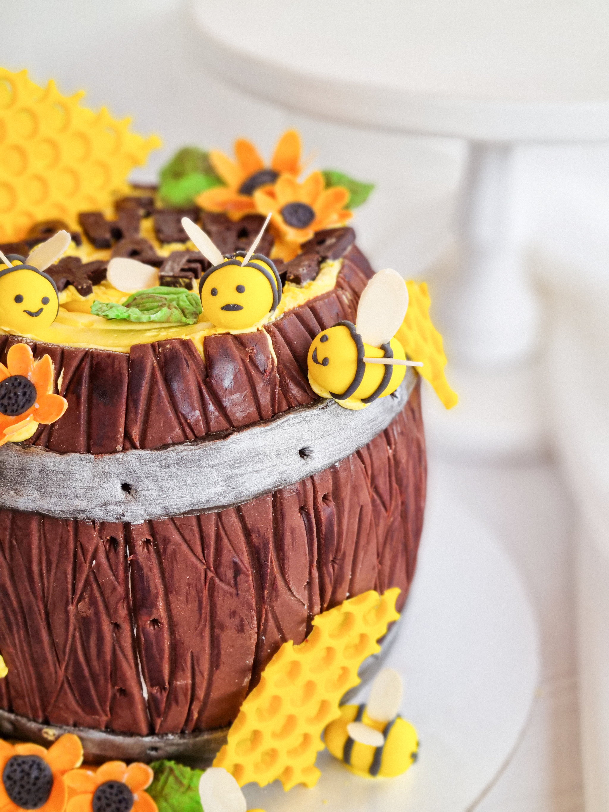 Honey barrel - My, Confectioner, Cake, Wedge, Moscow region, Barrel, Birthday, Sweets, Longpost