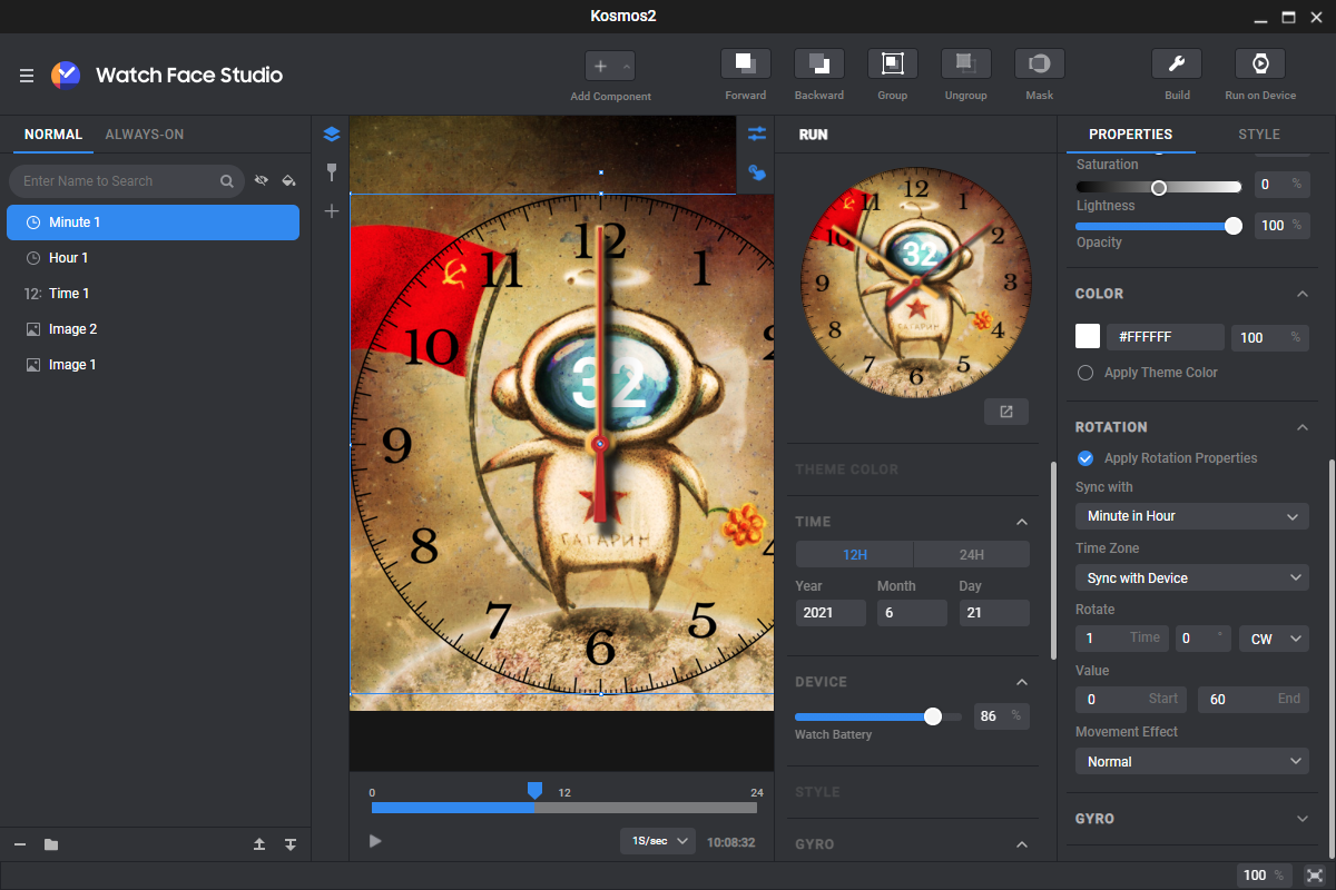 Creating a dial for smart watches for the day of cosmonautics - My, Design, Smart watch, Watchface, Android, Video, Soundless, Vertical video, Longpost