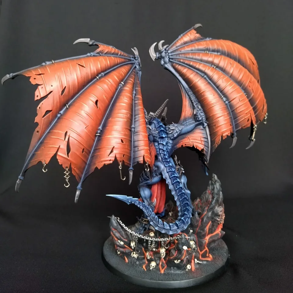 Be'lakor. So a squirrel came to the cute one. - My, Warhammer 40k, Belakor, Warhammer: age of sigmar, Painting miniatures, Chaos daemons, Daemon Prince, Longpost