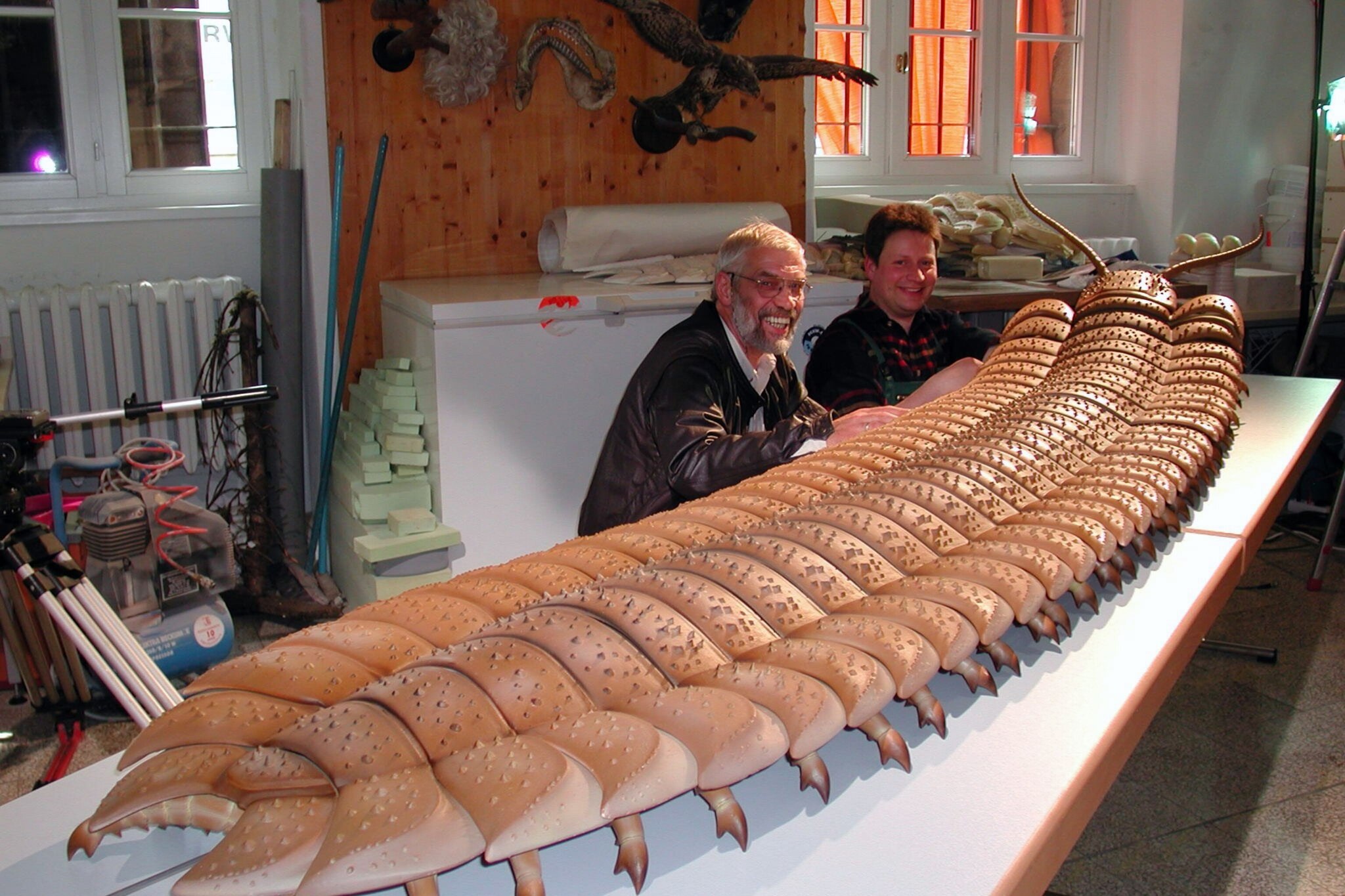 Such were the arthropleuras that lived 300 million years ago (life-size) - Centipede, Fossil, Layout