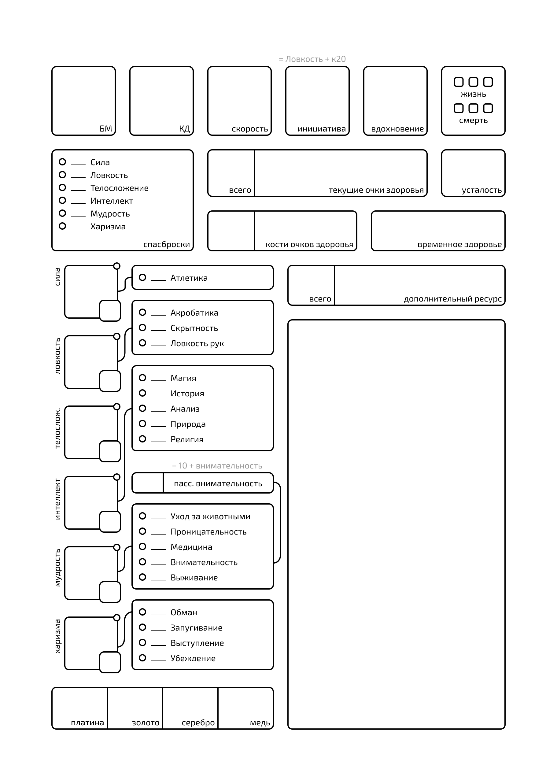 Обновление журнала персонажа - Моё, Dungeons & Dragons, Dnd 5, Длиннопост, Лист персонажа, Настольные ролевые игры