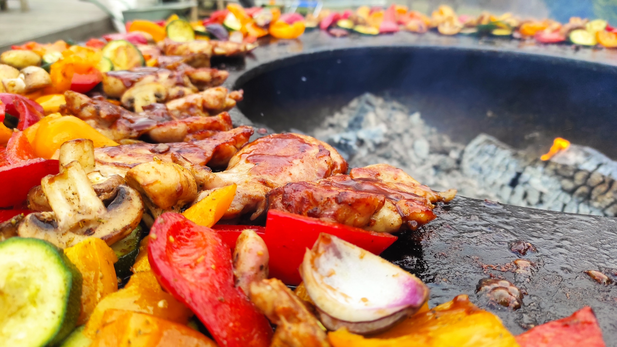 A few photos for my followers - My, Grill, Street food, Meat, Paella, Longpost