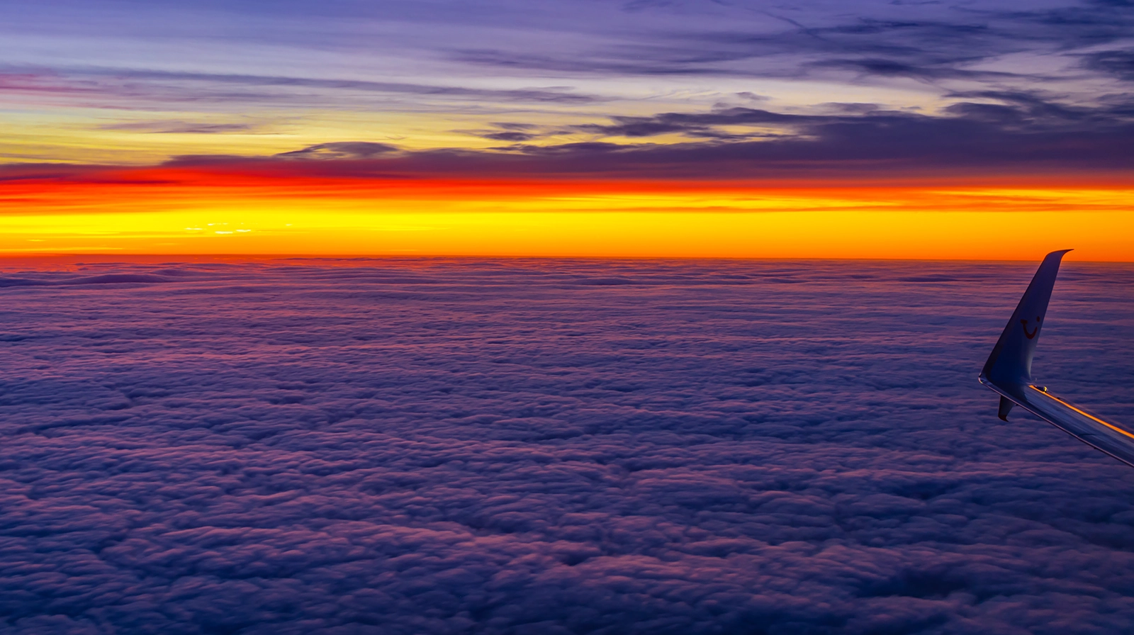 A great reason to book a seat at the window - Airplane, Sunset, dawn, Sky, Clouds