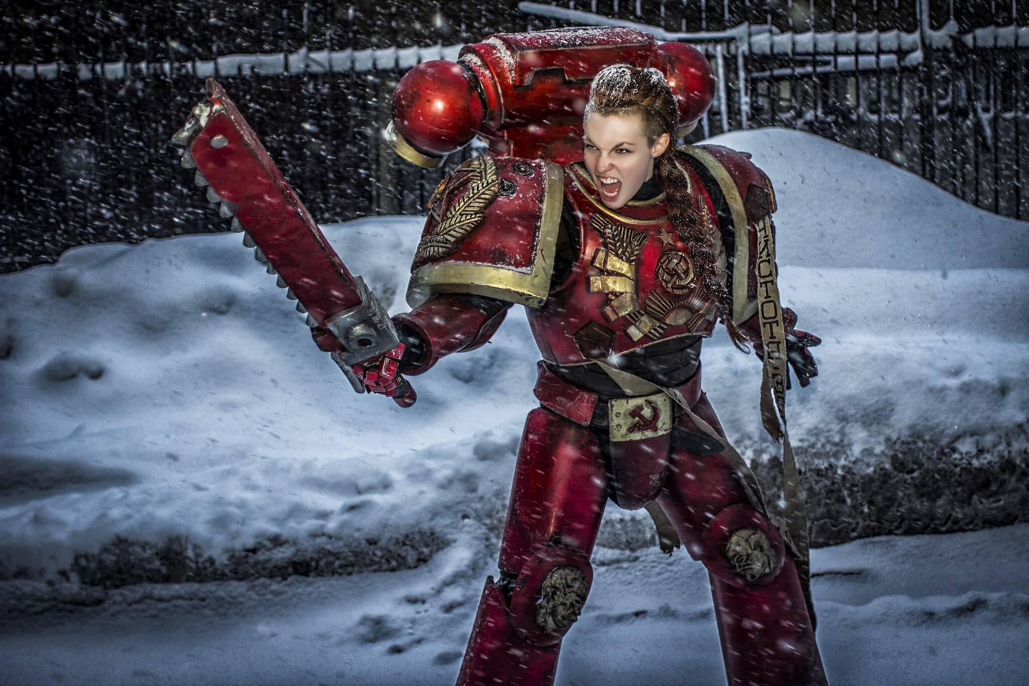 Darina Ranok - Warhammer 40k, Cosplay, Girls, the USSR, friendship, Space Marine, Longpost