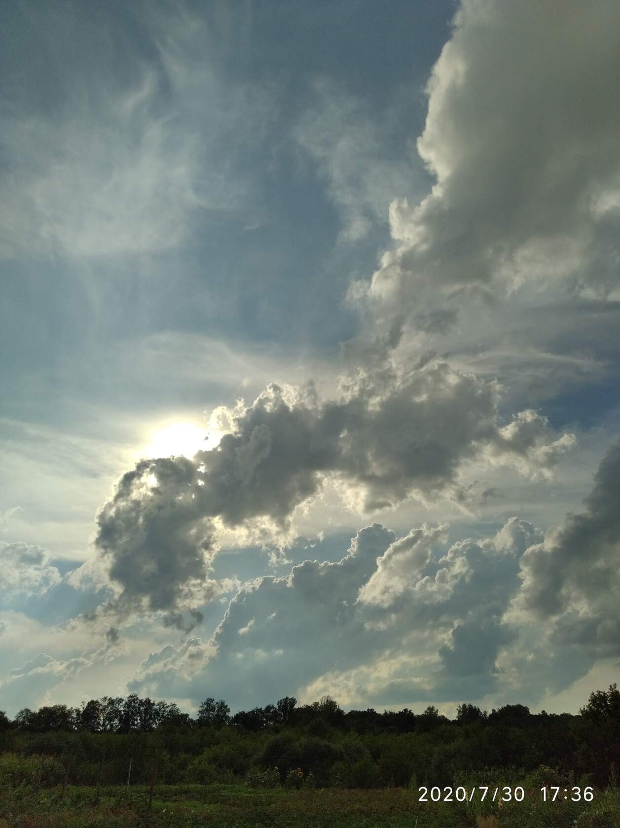 Native sky - My, Nature, Sky, Clouds, Sunset, Fog, dawn, Longpost