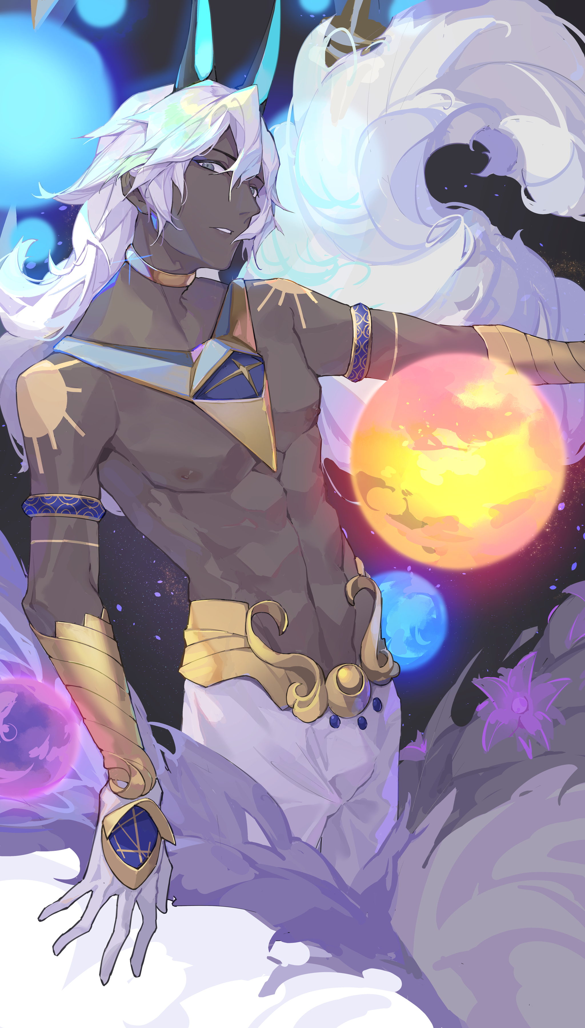 Годжуна - Аниме, Anime Art, Fate, Fate Grand Order, Arjuna, Длиннопост, 