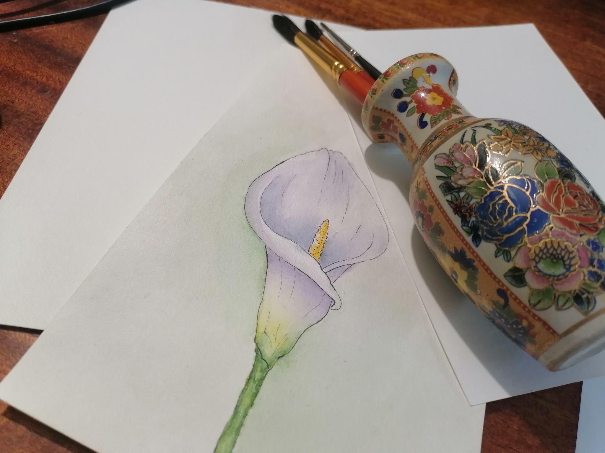 Here's my first post - My, Drawing, Watercolor, Sketch, Beginner artist, Painting, Longpost