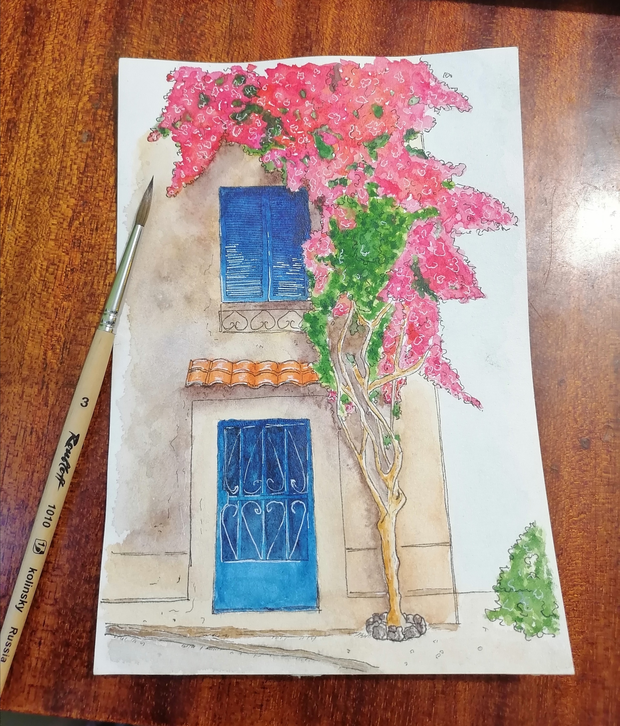 Here's my first post - My, Drawing, Watercolor, Sketch, Beginner artist, Painting, Longpost